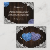 Faire-part Mariage différé violet et bleu (Devant / Derrière)