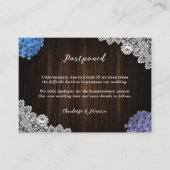 Faire-part Mariage différé violet et bleu (Devant)