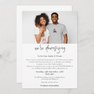 Faire-part Mariage Diminution du script photo Moderne