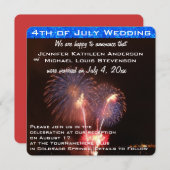 Faire-part Mariage du 4 juillet (Devant / Derrière)