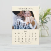 Faire-part Mariage du calendrier photo (Debout devant)