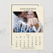 Faire-part Mariage du calendrier photo (Devant / Derrière)