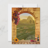 Faire-part Mariage du vignoble italien Enregistrer la date (Devant)