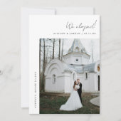 Faire-part Mariage Élégant avec Script de 2 Photos (Devant)