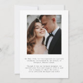 Faire-part Mariage Élégant avec Script de 2 Photos (Dos)