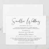 Faire-part Mariage élégant de taille réduite (Devant / Derrière)