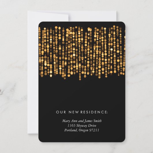 Faire-part Mariage élégant / Elopement Lumière Or moderne (Dos)