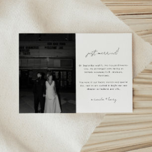 Faire-part Mariage Élégant Minimaliste en Noir et Blanc