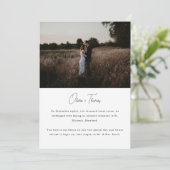 Faire-part Mariage Élégant Minimaliste Moderne en Photo (Debout devant)