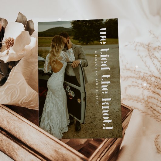 Faire-part Mariage Élégant Moderne à 2 Photos