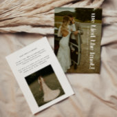 Faire-part Mariage Élégant Moderne à 2 Photos