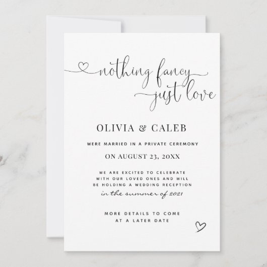 Faire-part Mariage Elopé (Devant)