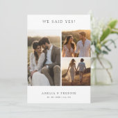 Faire-part Mariage Élopé Moderne Nous Avons Dit Oui Photo de  (Debout devant)