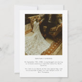 Faire-part Mariage Élopement avec Écriture Moderne 2-Photo (Dos)