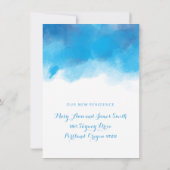 Faire-part Mariage / Elopement Eau bleu d'été (Dos)