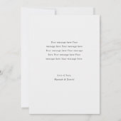 Faire-part Mariage Elopement personnalisé photo moderne simpl (Dos)