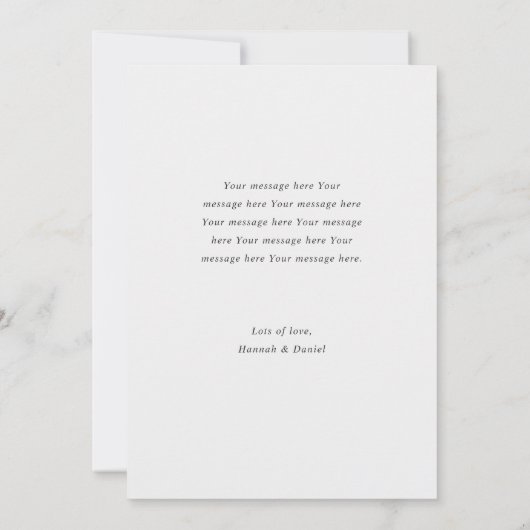 Faire-part Mariage Elopement personnalisé photo moderne simpl (Dos)