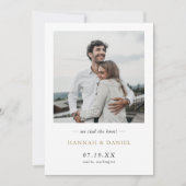 Faire-part Mariage Elopement photo personnalisé simple et mod (Devant)