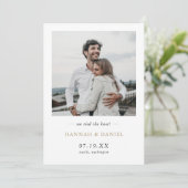 Faire-part Mariage Elopement photo personnalisé simple et mod (Debout devant)