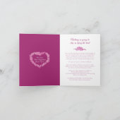 Faire-part Mariage en direct streaming cœur de ne m'oubliez p (Intérieur)