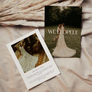 Faire-part Mariage en fuite avec écriture moderne 2-Photo