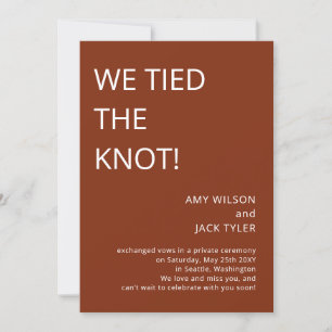 Faire-part Mariage en terre cuite rustique moderne