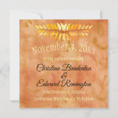 Faire-part Mariage Enregistrer La Date Minimale Photo Rustiqu (Dos)