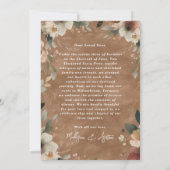 Faire-part Mariage floral Forever & Always Terracotta (Dos)