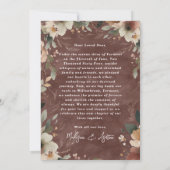 Faire-part Mariage Floral Garnet pour toujours et toujours ru (Dos)