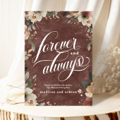 Faire-part Mariage Floral Garnet pour toujours et toujours ru