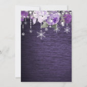 Faire-part Mariage floral rustique enregistrer la date invita (Dos)