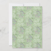 Faire-part Mariage floral ultra violet rose pourpre verdure (Dos)