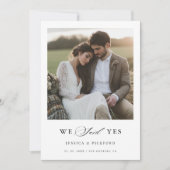 Faire-part Mariage Foin Rustique Photo Nous avons dit oui (Devant)