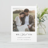 Faire-part Mariage Foin Rustique Photo Nous avons dit oui (Debout devant)