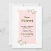 Faire-part Mariage Gold Frame Rose (Devant)