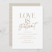 Faire-part Mariage Gold Script Love reporté Modifier la date (Devant / Derrière)