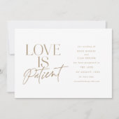 Faire-part Mariage Gold Script Love reporté Modifier la date (Devant)