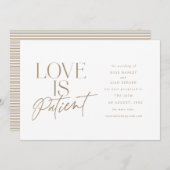 Faire-part Mariage Gold Script Love reporté Modifier la date (Devant / Derrière)