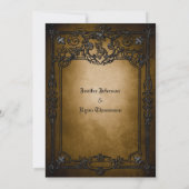 Faire-part Mariage gothique halloween enregistrer la date inv (Dos)