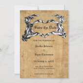 Faire-part Mariage gothique halloween enregistrer la date inv (Devant)