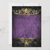 Faire-part Mariage gothique halloween enregistrer la date inv (Dos)
