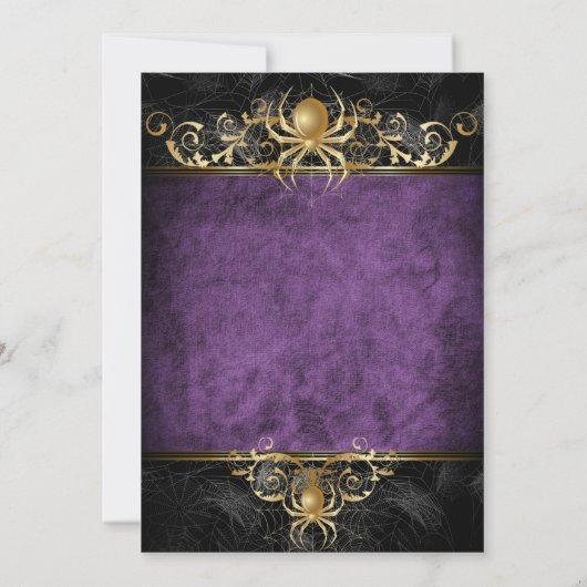 Faire-part Mariage gothique halloween enregistrer la date inv (Dos)