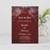 Faire-part Mariage gothique halloween enregistrer la date inv (Debout devant)