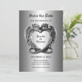 Faire-part Mariage gothique halloween enregistrer la date inv (Debout devant)