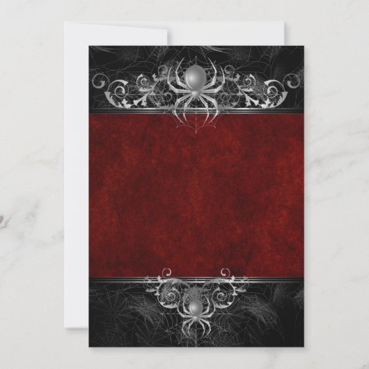 Faire-part Mariage gothique halloween enregistrer la date inv (Dos)