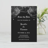 Faire-part Mariage gothique halloween enregistrer la date inv (Debout devant)