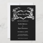 Faire-part Mariage gothique halloween enregistrer la date inv (Devant)