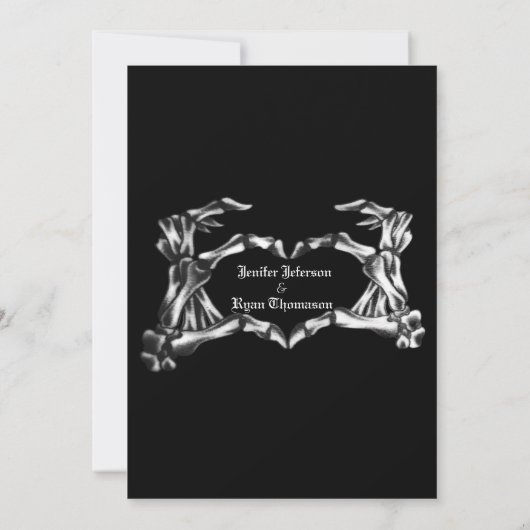 Faire-part Mariage gothique halloween enregistrer la date inv (Dos)