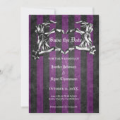 Faire-part Mariage gothique halloween enregistrer la date inv (Devant)