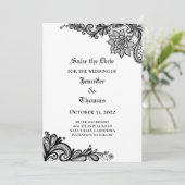 Faire-part Mariage gothique halloween enregistrer la date inv (Debout devant)